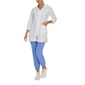 White Cross FIT Medical Lab Coat 3-Pocket Mid-Length White Coat for Women 2417 White LAR