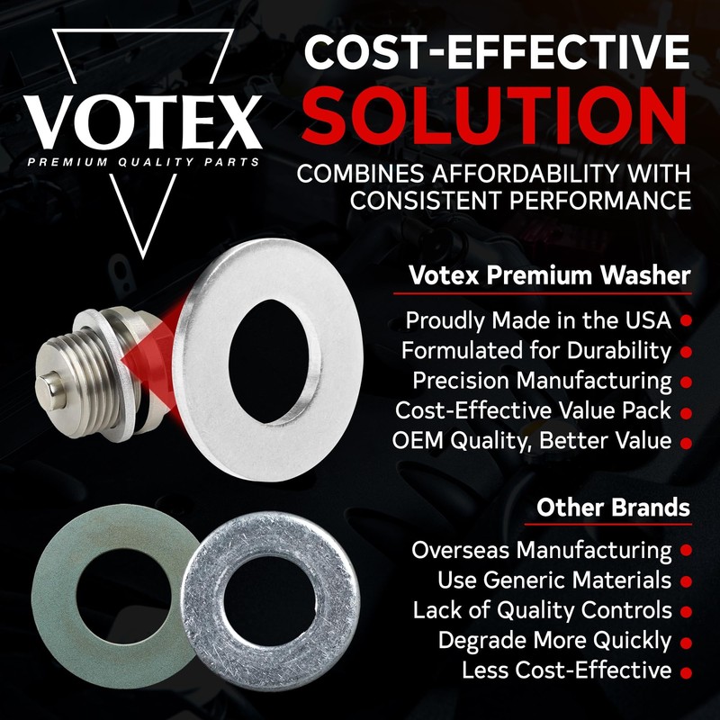 Votex - Oil Drain Plug Crush Washer fits Saab 9-3