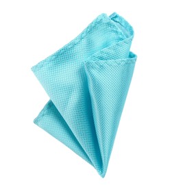 DonDon Men's Bow Tie and Pocket Square Tied and Adjustable Size, turquoise