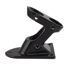Flag Stand, Flag Stand, Flag Bracket, Streamer, Z Shape with 2 Holes, Wall and Floor Mount (Black)