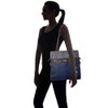CHALA Denim Convertible Stripe Work Tote in Navy Blue (Coin