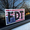 FDT Upside Down American Flag Distress Bumper Sticker 3.5x6 -