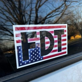FDT Upside Down American Flag Distress Bumper Sticker 3.5x6 - Amount: Single
