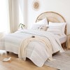 JANZAA Quilt Bedding Set Boho for All Season, 3 PCS
