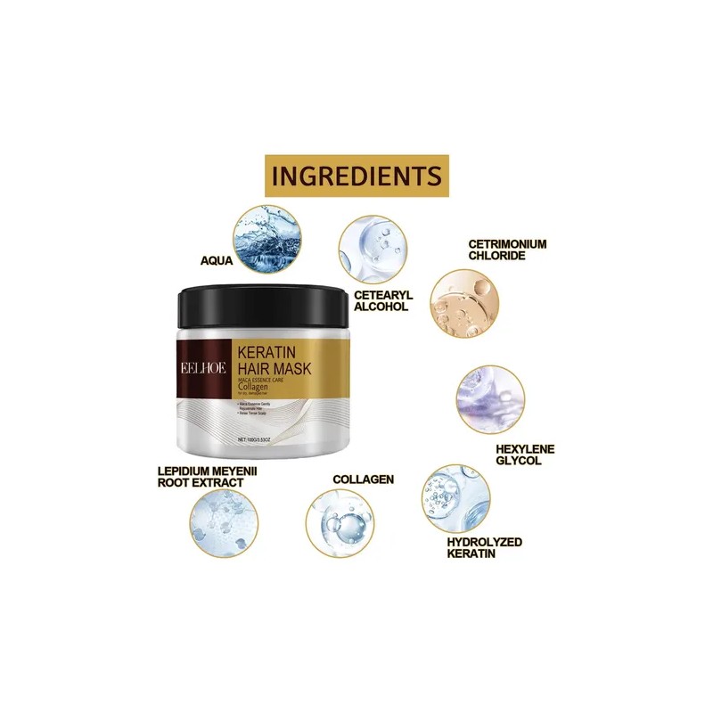 Mascarilla De Cabello Eelhoe Maca Power Colágeno Original