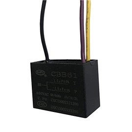 HeyNana Cbb61 1.5Uf + 2.5Uf 3 Cable 450Vac Ceiling Fan Condenser