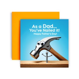 Huxters Father's Day Card for Dad Him Men –Nailing it Dad Special card from Daughter Son - 14.8cm (Dad Father's Day)