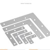ExcInter 2PCS 120 x 120 mm Stainless Steel Angle Plate