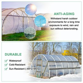 M METERXITY Greenhouse Plastic Sheeting Tape, 2In/4In/6In Greenhouse Repair Tape, 6 mil Thickness Polyethylene Film Repair Tape for Vegetable/Garden Greenhouses Sheeting [Transparent]