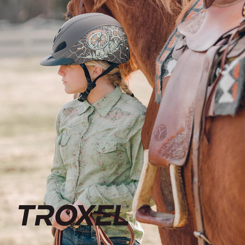 Troxel Rebel Bold Horse Riding Helmet, Low-Profile, Light, Adjustable Design,