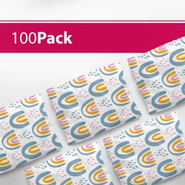 Package Mint 6 x 9 Poly Mailers 100 Pack | Waterproof & Tear Resistant Mailing Envelopes for Small Business Supplies | Shipping Bags for Clothes | Cute Shipping Bags for Small Business - Boho Rainbow