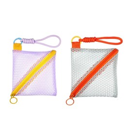 Beauty Makeup Lipstick Cosmetic Organizer, Small Travel Kit Storage Pouch, Small Zipper Mesh Makeup Pouch Bags, Mini Coin Bag Wallet Cosmetic Storage Bag, Travel Toiletry Bag for Women