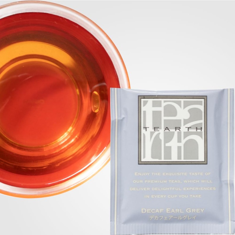 TEARTH Decafe Earl Grey Tea Bags, Individually Packaged, 25 Bags