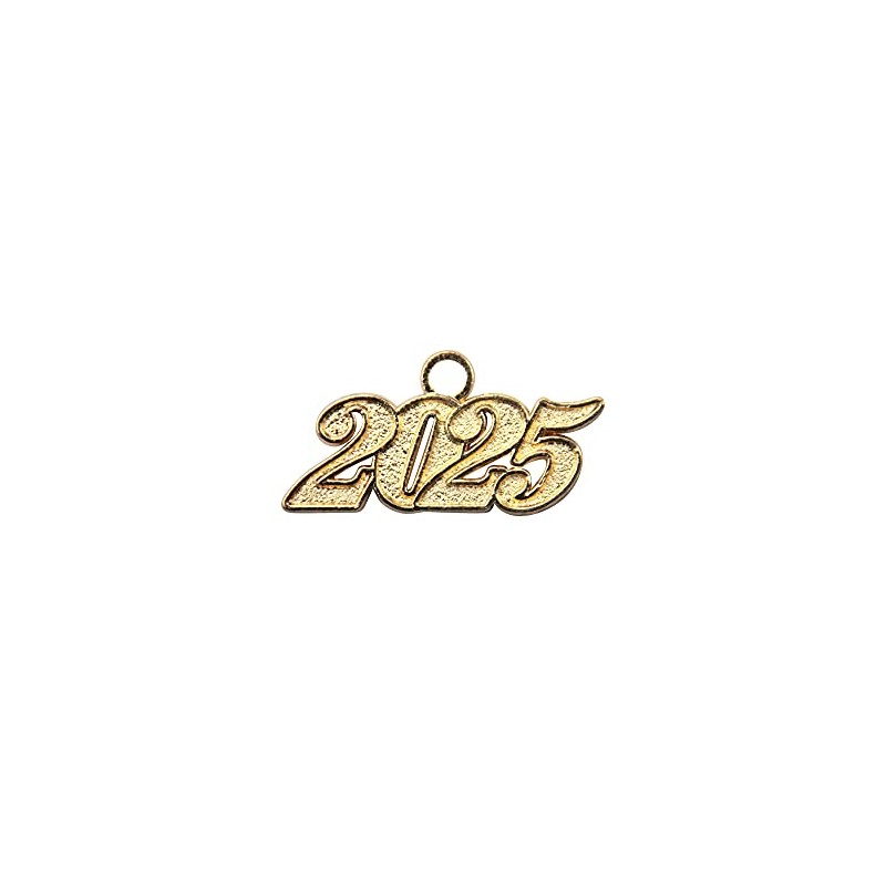 Endea Graduation Tassel Date Charm Gold Year (Gold, 2025)