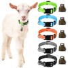 Mfsdai Pack of 5 Reflective Goat Collars with Bell, Adjustable