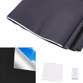FLYAMAPIRIT Window Blackout Fabric, Portable, 100% Blackout Roller Blind, Thermal Coating Sun Protection Film for Travel, Fits Windows of Any Size and Shape (Black, 150 x 300 cm)