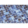 CASAPALACE Glass Mosaic Tiles Backsplash, 12” x 12” Light Blue