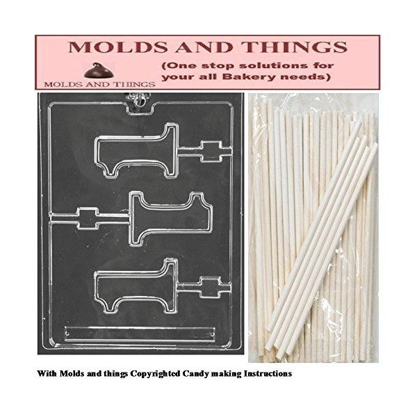 Number 1 Lolly numbers and letters Chocolate candy mold Molding