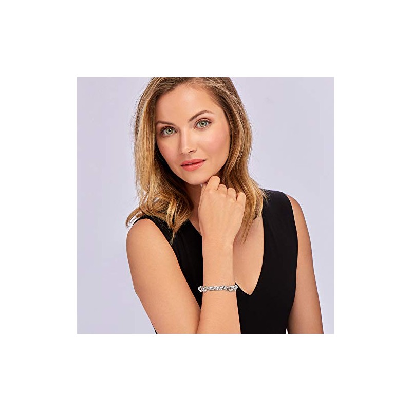 Ross-Simons Sterling Silver Byzantine Infinity Station Bracelet. 8 inches