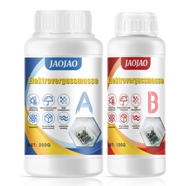 JAOJAO Conformal Coating for Electronics,Potting Compound for Electronics Circuit Board Glue Clear Insulating Gum 2:1 Mix High Hardness Resin Glue Cannot Remove for Circuit Boards, 200ml+100ml