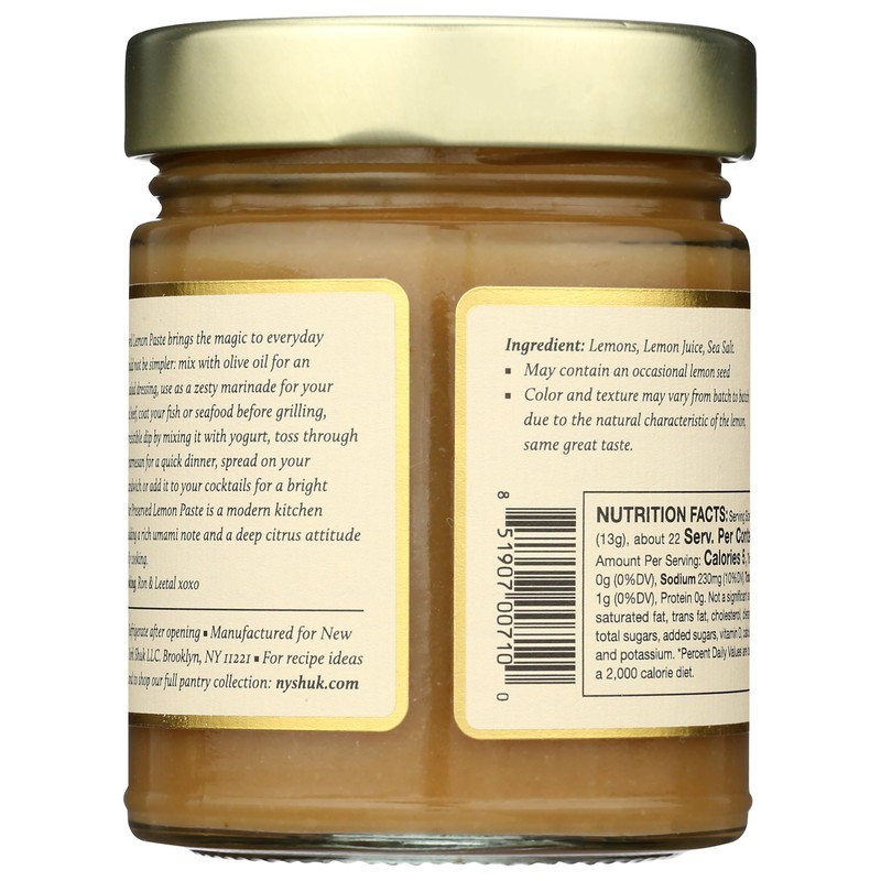 NEW YORK SHUK Preserved Lemon Paste, 10 OZ