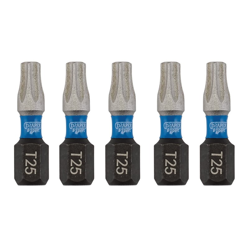 Draper 05494 TX-Star Impact Screwdriver Bits, T25 x 25mm (Pack