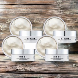 Mizon Eye Area Nourishing Eye Area Care Pure Pearl Eye Gel Patches, 4 Pieces, 60 Pieces / 미즈온 눈가 영양 눈가 관리 퓨어 펄 아이겔 패치 4개 60개입