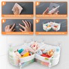 3 Compartments Bath Toy Storage Corner Bath Toy Holder for