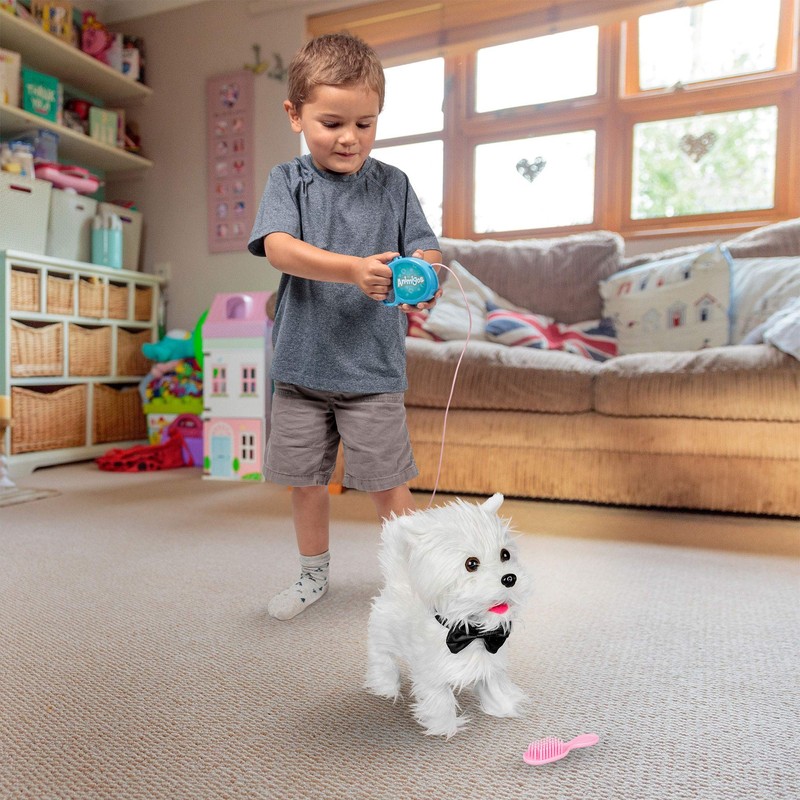 Tobar Animigos Walking Westie Electronic Dog Soft Toy, for ages