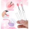 20Pcs Silicone Lip Applicator, Silicone Lip Brushes Set with Caps,
