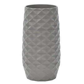 The Amaranth Vase - Unique Design for Easy Water Draining and Stem Access - Impact Resistant Plastic and Marble Blend - The Smart Vase for Floral Arrangements (Cool Grey)