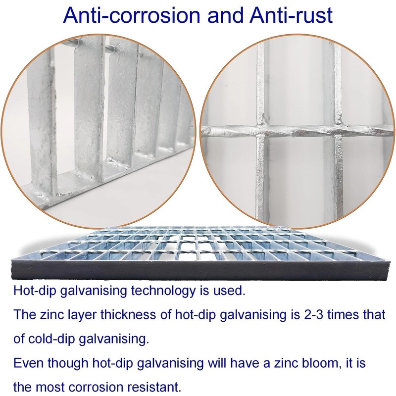 DuuMuut Galvanized Steel Drain Grate 24x24 in, B-Class 28100 lbs