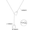 FANZE Double Horse Stirrup Lariat Necklace Y Style Layered Horseshoe