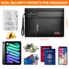 Noiposi 6400℉ Fireproof Money Bag with Lock,Dual-Zip Compartments Fireproof Document