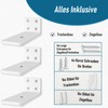 Pack of 4 Floating Shelf Brackets, 10 cm Floating Shelf