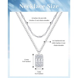 Mesovor Silver Infinity Birthstone Necklaces for Women, Delicate Water Wave Chain, Silver-Plated Multi-Row Necklaces, Gifts, Brass, Cubic Zirconia