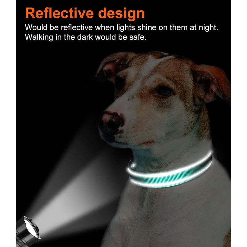 Joytale Reflective Dog Collar,12 Colors,Soft Neoprene Padded Breathable Nylon Pet