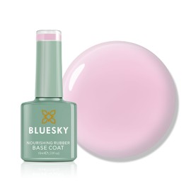 Bluesky Rubber Base Coat 10ml – Gentle Whisper - BNR03, Base Gel for Nails, Strengthening Gel Base Coat for 21 Day Manicure, LED UV Lamp Required
