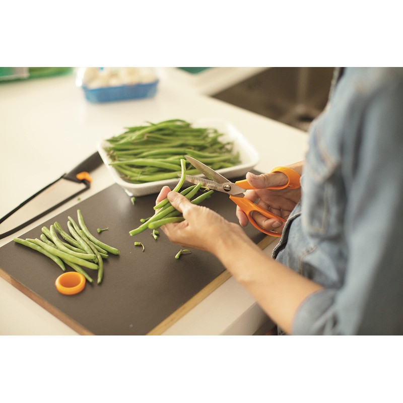 Fiskars Kitchen Scissors, Total Length: 18 cm, Steel/Synthetic Material, Classic,