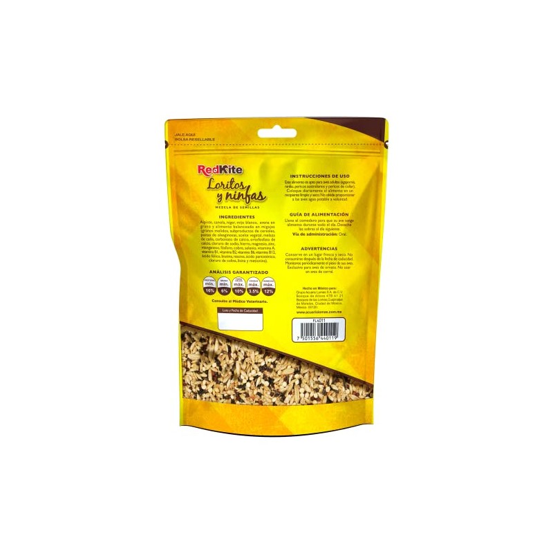MEZCLA DE SEMILLAS P/LORITOS Y NINFAS 500 G