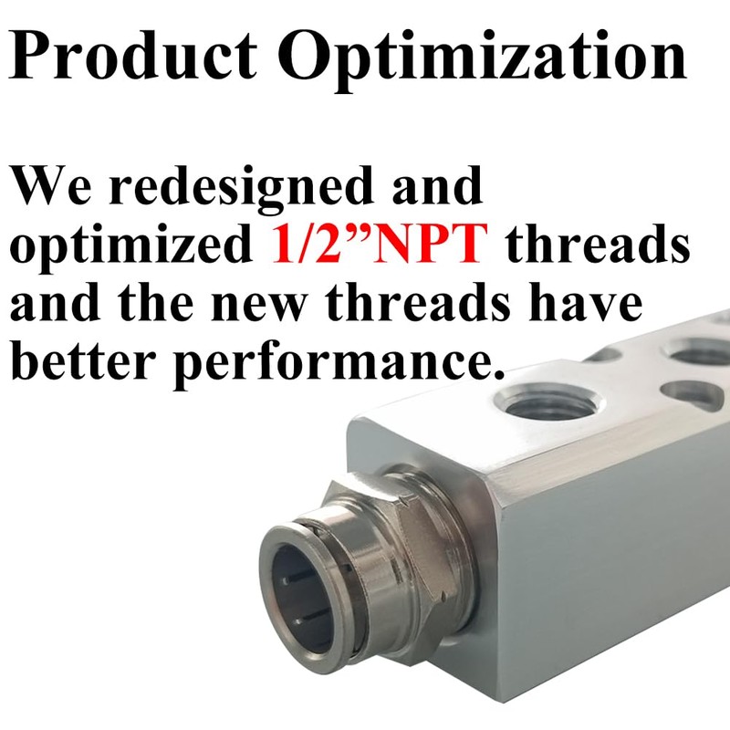 Beduan Air Manifold 5 Way 7 Port 1/2"NPT Input Port
