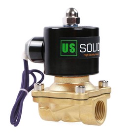 U.S. Solid 1/2" NPT Brass Electric Solenoid Valve 12V DC Normally Closed VITON