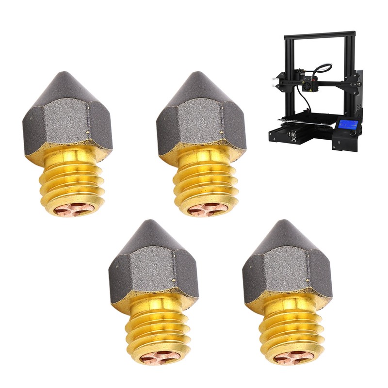 4 Pcs 3D Printer Nozzles Three Hole High Flow Fast