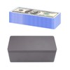 Black Metal Cash Box with 20 PCS Banknotes Top-Insert Holders
