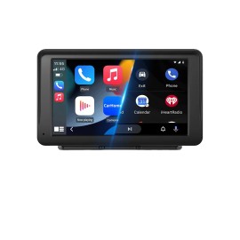 Junsun Universal Wireless CarPlay Portable Tablet with 7" Touch Screen Media Android Auto Car Radio Bluetooth GPS NavigationColor: Black