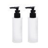 2PCS 100 ML/3.4 OZ Frosted Glass Pump Bottles with Black