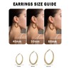 Gold Hoop Earrings for Women 60mm Matte Chunky Gold Hoop