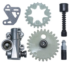 AUMEL Oil Pump Filter Line Hose Gasket Worm Gear Spur Wheel Kit for Stihl 038 MS380 MS381 Chainsaw 1119 640 3200,1119 029 0500