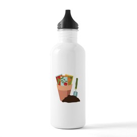 CafePress Plant Pot Seed Packets Water Bottle 1.0L (34 oz) Stainless Steel Water Bottle