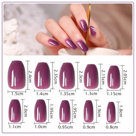 Full Cover Press On Nails, 576 Pieces, Soft Gel Tips, French Nail Tips, Full Coverage, 12 Plain Short False Nails Set for Manicure, Salon, DIY Nail Art